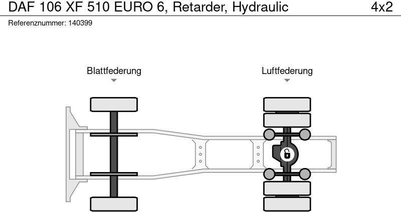 Leasing de DAF 106 XF 510 EURO 6, Retarder, Hydraulic DAF 106 XF 510 EURO 6, Retarder, Hydraulic: foto 13