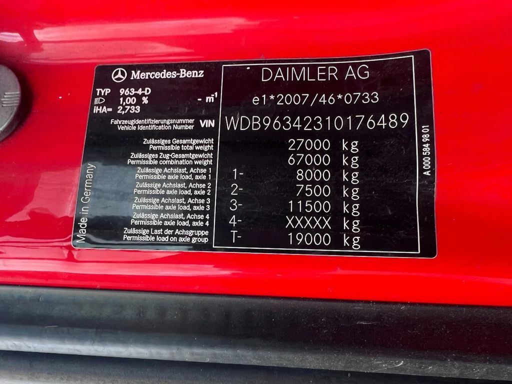 Cabeza tractora Mercedes-Benz Actros 2546 6X2 EURO 6 LIFT AXLE: foto 11