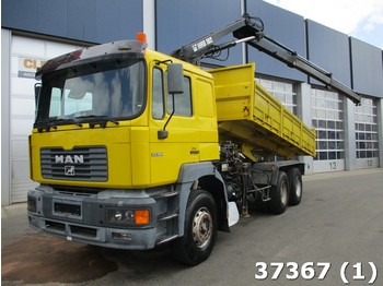 Camión volquete MAN 33.364 6x4 Manual Steel Euro 2 Hiab 10 ton/meter Kran: foto 1