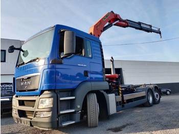 Camión multibasculante, Camión grúa MAN TGS 26.320 Euro5 Container + Kraan Palfinger: foto 1