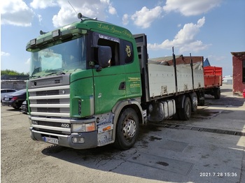 Camión caja abierta para transporte de materiales áridos SCANIA R124: foto 1