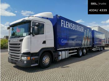 Camión transporte de bebidas Scania G410 / Retarder / Lenkachse / with trailer: foto 1