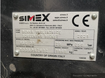 Cuchara para clasificación para Maquinaria de construcción Simex VSE20 Sieblöffel/ neueste Generation!!: foto 4