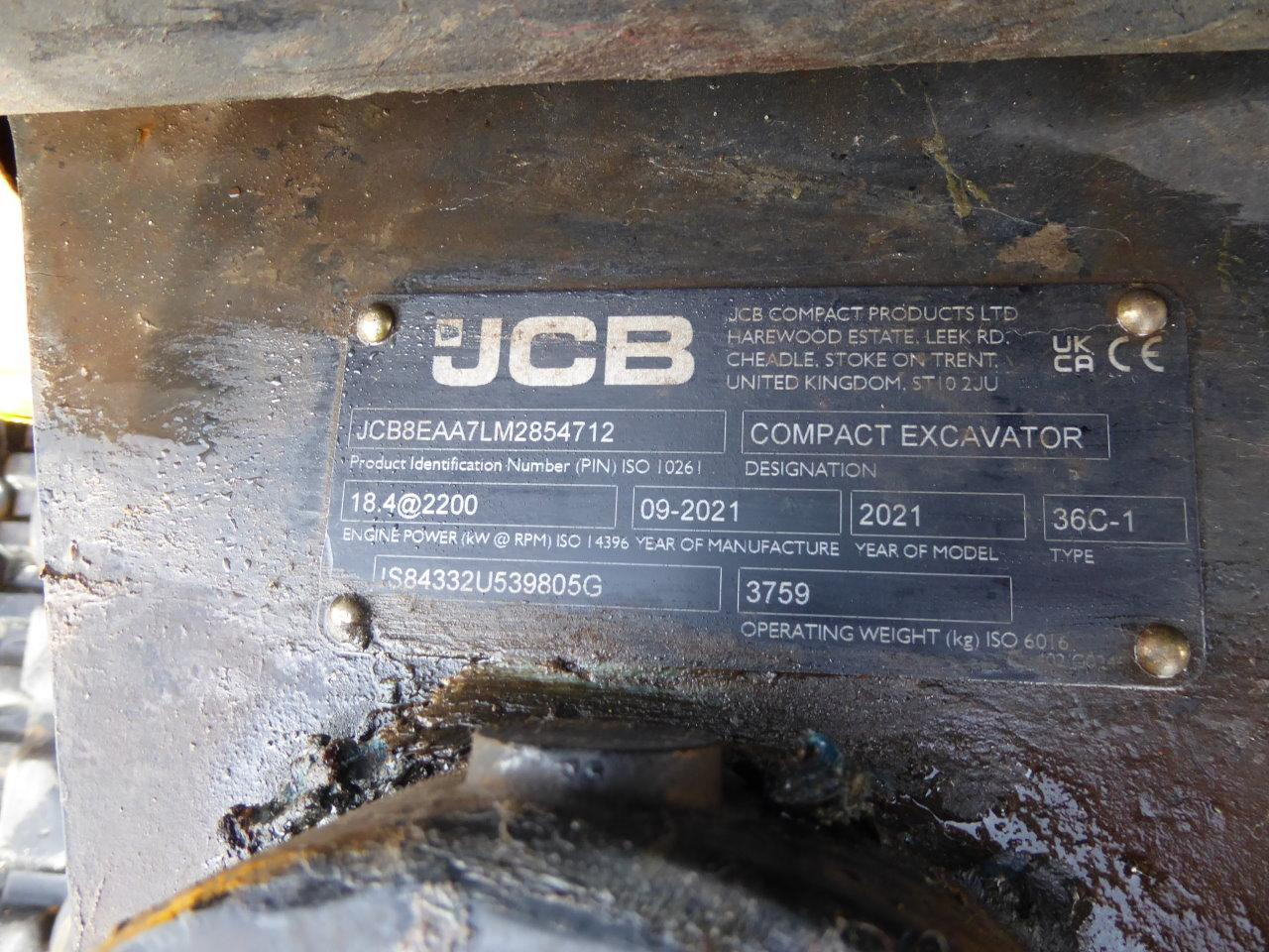 Miniexcavadora JCB 36C-1: foto 7