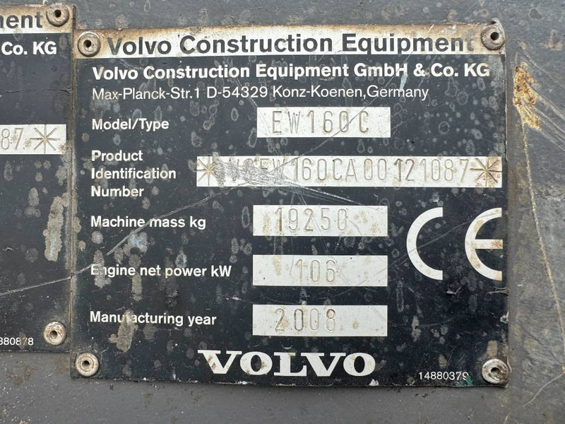 Manipulador de materiales para transporte de basura Volvo EW160C - German Machine / CE + EPA: foto 20