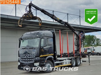 Mercedes-Benz Arocs 2651 L 6X4 German-Truck Retarder Euro 6 Hiab F140ZT 95 - Remolque forestal