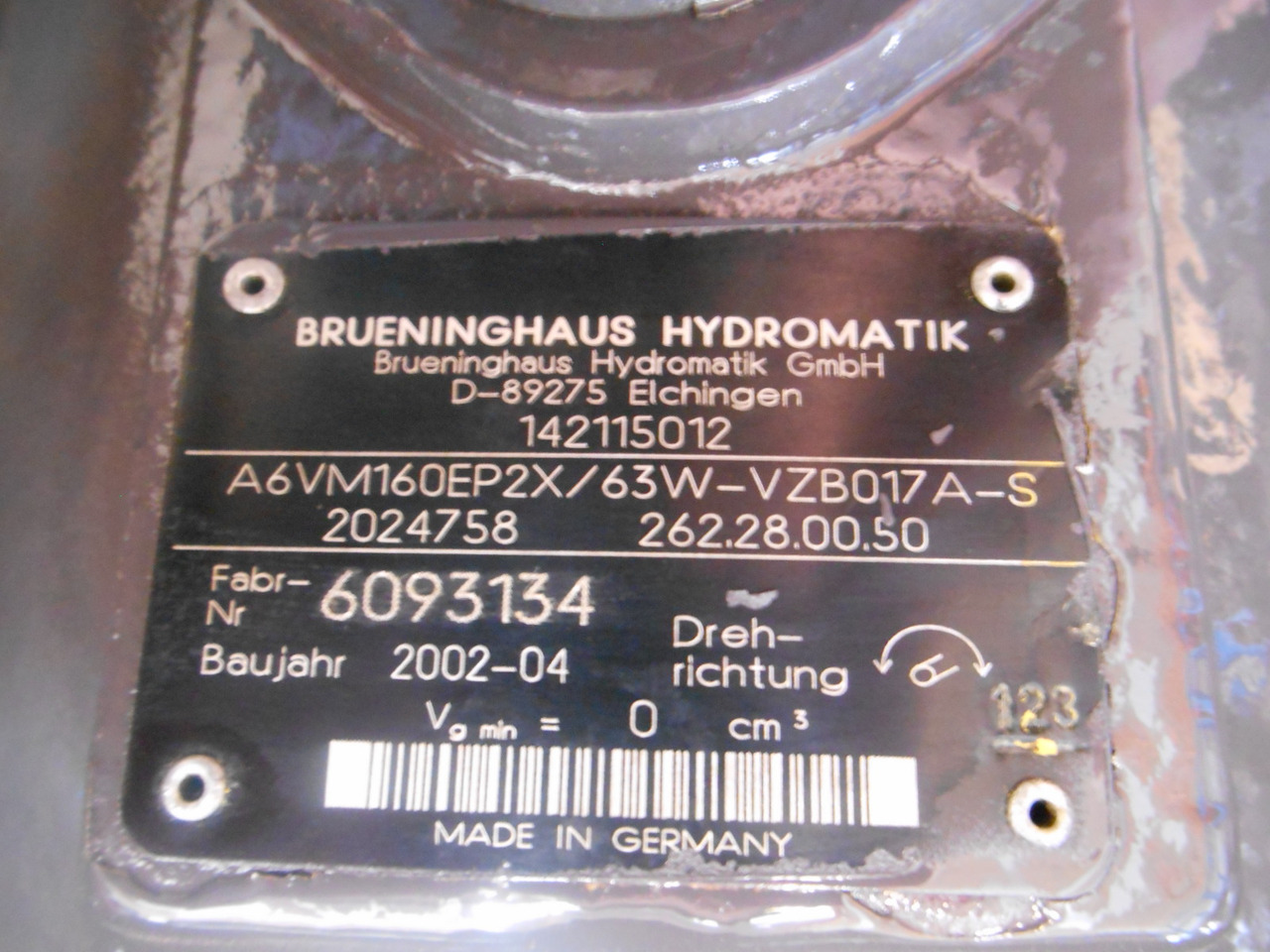Motor hidráulico para Maquinaria de construcción Brueninghaus Hydromatik A6VM160EP2X/63W-VZB017A-S -: foto 5