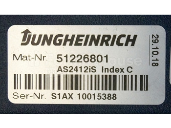 Unidad de control para Equipo de manutención Jungheinrich 51226801 Rij/hef/stuur regeling  drive/lift/steering controller AS2412 i S index C Sw 1,05 51467474 sn. S1AX10015388 from ERD220 FP year 2018: foto 2