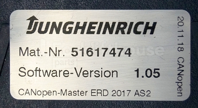 Unidad de control para Equipo de manutención Jungheinrich 51226801 Rij/hef/stuur regeling  drive/lift/steering controller AS2412 i S index C Sw 1,05 51467474 sn. S1AX10015388 from ERD220 FP year 2018: foto 3