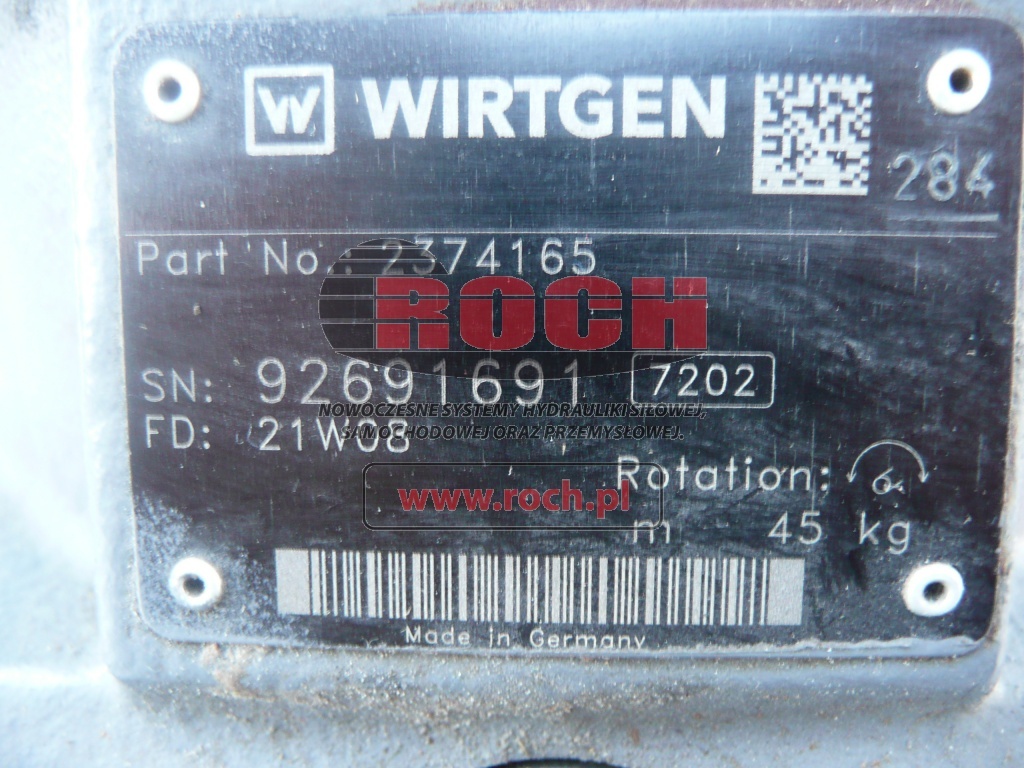 Motor hidráulico WIRTGEN 2374165: foto 2