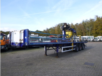 Semirremolque plataforma/ Caja abierta Montracon Platform trailer + Terex 105.2 A 11 crane + rotator/grapple: foto 1