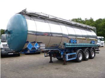 Feldbinder Chemical tank inox 37 m3 / 3 comp - Semirremolque cisterna