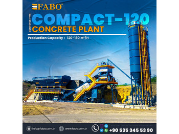 FABO COMPACT-120 CONCRETE PLANT | CONVEYOR TYPE  | Ready in Stock - Planta de hormigón: foto 1