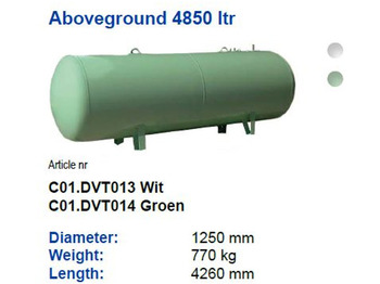 De Visser Propaan/Butaan LPG tank 4850 L (2,425 tons) Ø 1250 including tank fittings ID 11.7 - Tanque de almacenamiento: foto 1
