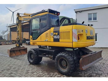 Excavadora de ruedas Komatsu PW 160-7, Bj 07, 7050 BH, hydr. VA, MS10, GLV: foto 3