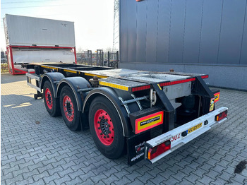 Semirremolque portacontenedore/ Intercambiable Burg 20FT ADR (EX/II, EX/III, FL, AT), empty weight: 3.690kg, SAF INTRADISC, 2x liftaxle, ALCOA, NL-Chassis, APK/ADR: 07-2025: foto 3