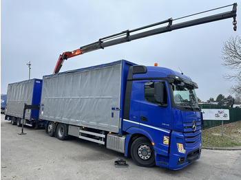Camión caja cerrada, Camión grúa Mercedes-Benz Actros 2645 6x2 105m³ JUMBO + RETARDER + KRAN PALFINGER PK 19.001 SLD (4x) + RADIO - *FULL AIR* - FRIGO - EURO 6 - SAF AXLES - BELGIAN TRUCK: foto 2