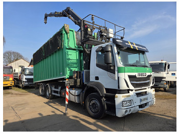 Camión volquete, Camión grúa IVECO STRALIS 420 6X2 TIPPER CRANE KESLA 17 TON 2 EXT STEERING REAR AXLE: foto 2