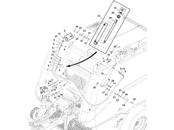 Cilindro hidráulico JOHN DEERE