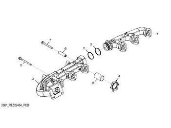 Colector de escape JOHN DEERE