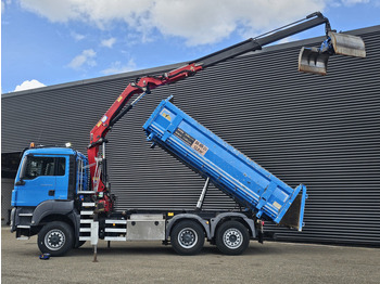 Camión volquete, Camión grúa MAN TGS 28.400 6X4-4 BL / CRANE + 2 SIDE TIPPER: foto 2