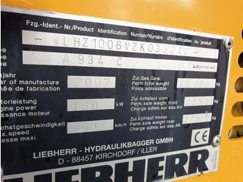Manipulador de materiales LIEBHERR A 934