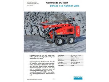 Perforadora Sandvik DC 125R Commando: foto 5 Perforadora Sandvik DC 125R Commando: foto 5