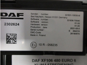 Sistema eléctrico para Camión DAF 2302624 KACHEL MODULEN DAF CF XF EURO 6 MODEL 2021: foto 2