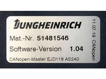 Unidad de control para Equipo de manutención Jungheinrich 51206665 | Rij/hef regeling Drive/lift controller AS2409 i S Index: foto 3 Unidad de control para Equipo de manutención Jungheinrich 51206665 | Rij/hef regeling Drive/lift controller AS2409 i S Index: foto 3