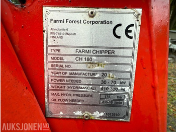 Maquinaria agrícola 2010 FARMI CH180 flisekutter.: foto 3 Maquinaria agrícola 2010 FARMI CH180 flisekutter.: foto 3