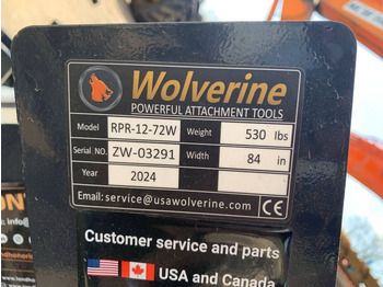 Implemento para Maquinaria de construcción Wolverine RPR-12-72W: foto 4 Implemento para Maquinaria de construcción Wolverine RPR-12-72W: foto 4
