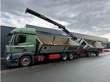 Camión volquete, Camión grúa Mercedes-Benz 2545 6x2 Euro6 2-Seiten-Kipper ATLAS 145 KRAN: foto 3