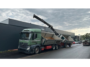 Camión volquete, Camión grúa Mercedes-Benz 2545 6x2 Euro6 2-Seiten-Kipper ATLAS 145 KRAN: foto 2
