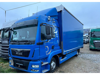 Camión lona MAN TGL 12.250 cena za ZESTAW TANDEM UNIKAT przebieg z Niemiec MANUAL HAK / EURO 6 / przyczepa zestaw jumbo / opony 80%: foto 3