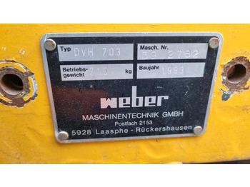Mini compactadora DVH 701 Weber Walze Glattmantel Walze Rüttelwalze Dublex Vibrationswalze  Rüttelplatte Strassenwalze Plattenverdichter DVH 603: foto 5