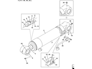 Cilindro hidráulico CASE