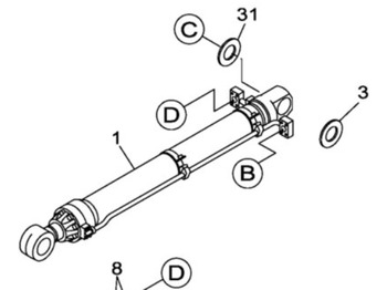 Cilindro hidráulico CASE