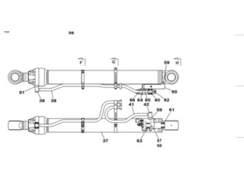 Cilindro hidráulico CASE