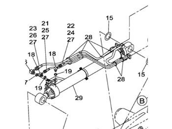 Cilindro hidráulico CASE