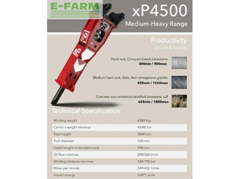 Martillo hidráulico para Maquinaria de construcción xp4500: foto 2 Martillo hidráulico para Maquinaria de construcción xp4500: foto 2