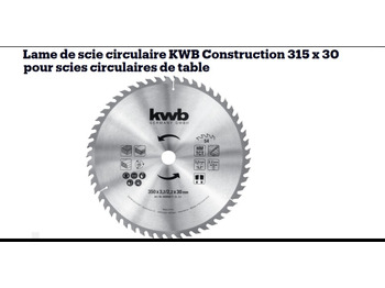 Equipo de construcción Lame de scie Widia pour bois KWB: foto 2