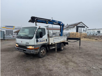 Camión caja abierta, Camión grúa Mitsubishi Canter FE649 - Flatbed truck + crane: foto 3