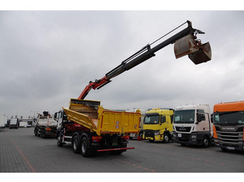 Camión volquete, Camión grúa Scania TGS 33.360 / 6x4 / WYWROTKA + HDS PALFINGER PK 15 500 wysów 10m: foto 2