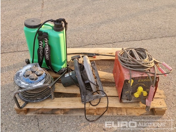 Equipo de construcción Pallet of Welding Machine, Circular Saw, Cable Reel, Backpack Sprayer: foto 5