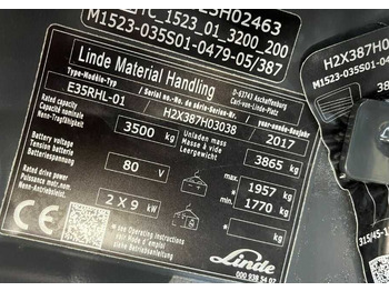 Carretilla elevadora eléctrica Linde E35RHL-01: foto 4