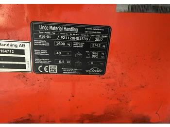 Retráctil Linde R16-01: foto 4 Retráctil Linde R16-01: foto 4