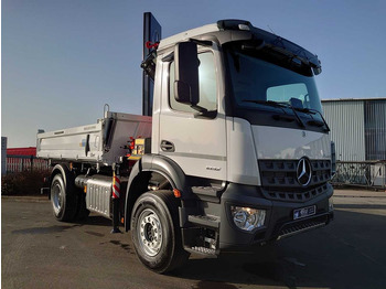 Camión volquete, Camión grúa nuevo Mercedes-Benz Arocs 1832 KK 4x2 Kipper+Kran Fassi F120+Funk: foto 4