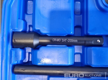 Equipo de taller Unused 2025 Boss 3/4" 30pc Heavy Duty Pneumatic Socket Set, 4" Connecting Rod, 8" Connecting Rod, Ratchet Wrench,  20" Sliding Rod, 18" Bending Rod Universal Coupling, Adapter1-3/4": foto 5