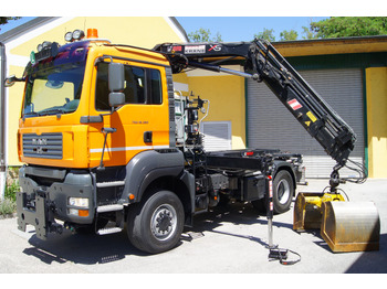 Camión volquete, Camión grúa MAN TGA 18.360 BL 4x4/Euro4/TÜV/HIAB 111/MULTILIFT/Winterdienst: foto 2