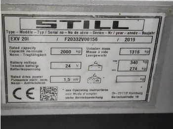 Apilador Still EXV20I/BATT.NEU: foto 5
